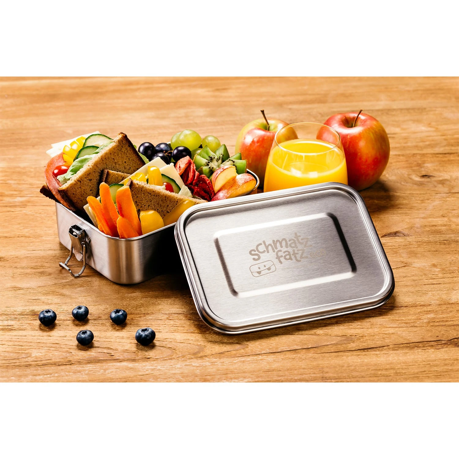 Schmatzfatz Eco Lunchbox 1200ml 19,5 X 14,5 X 6,5 Cm (BxHxT) Edelstahl - Image 2