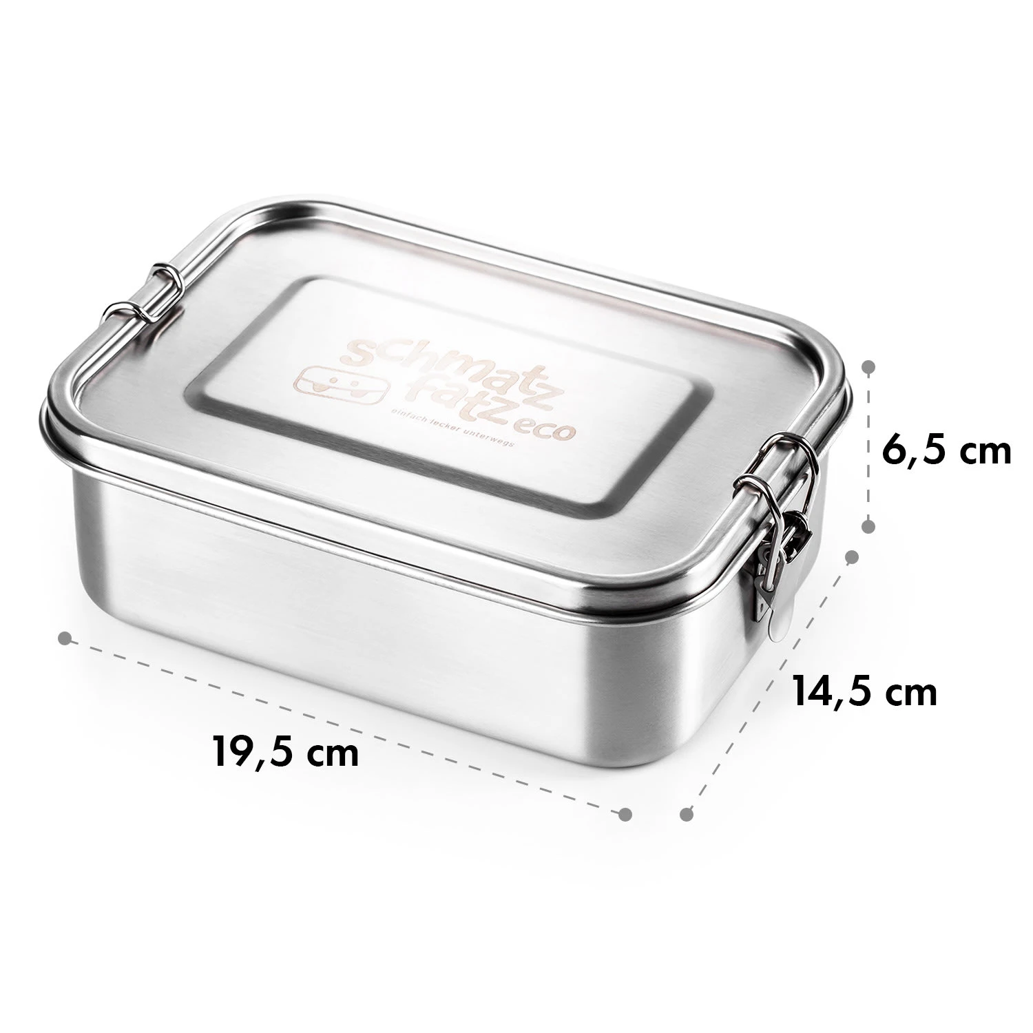Schmatzfatz Eco Lunchbox 1200ml 19,5 X 14,5 X 6,5 Cm (BxHxT) Edelstahl - Image 6