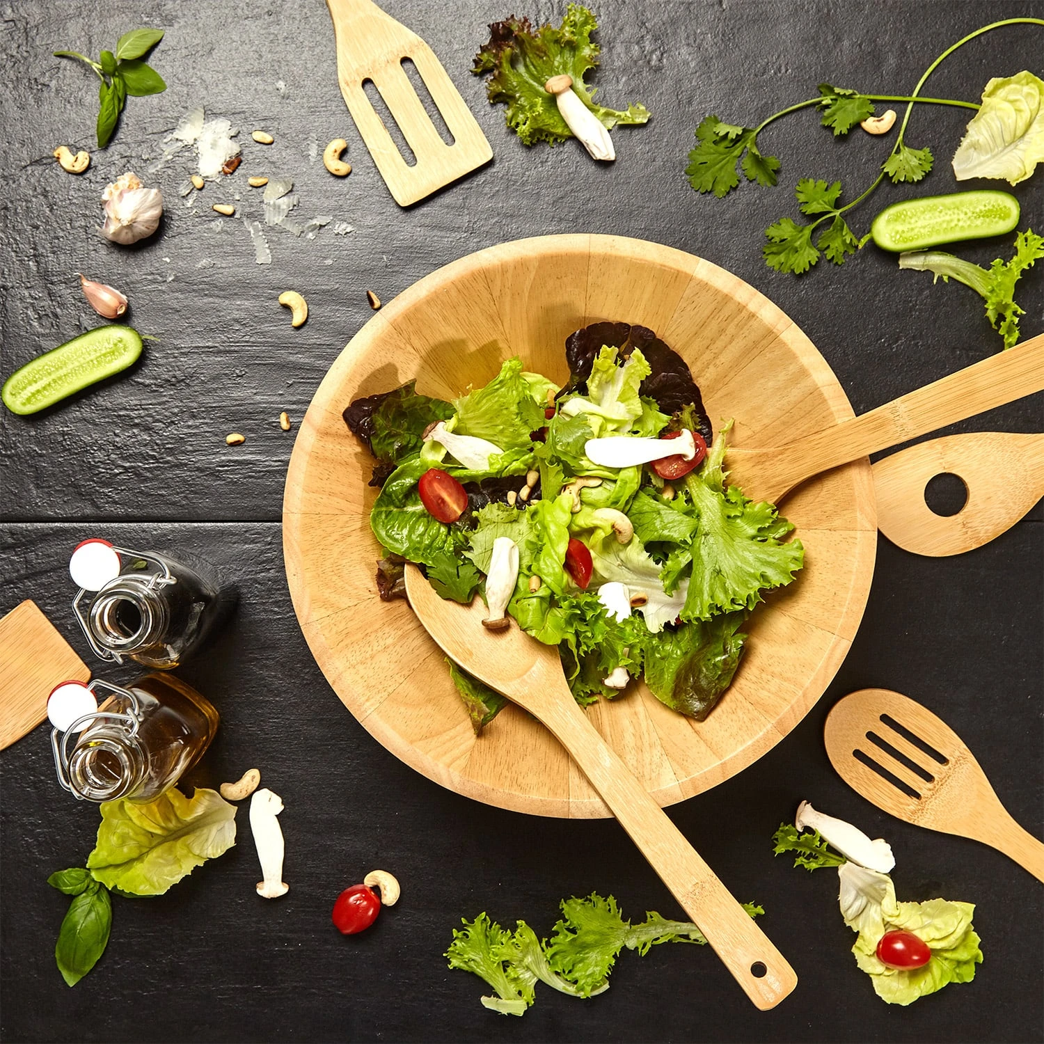 Küchenzubehör Kochlöffel Und Pfannenheber 6er-Set Nachhaltig Bambus - Image 2