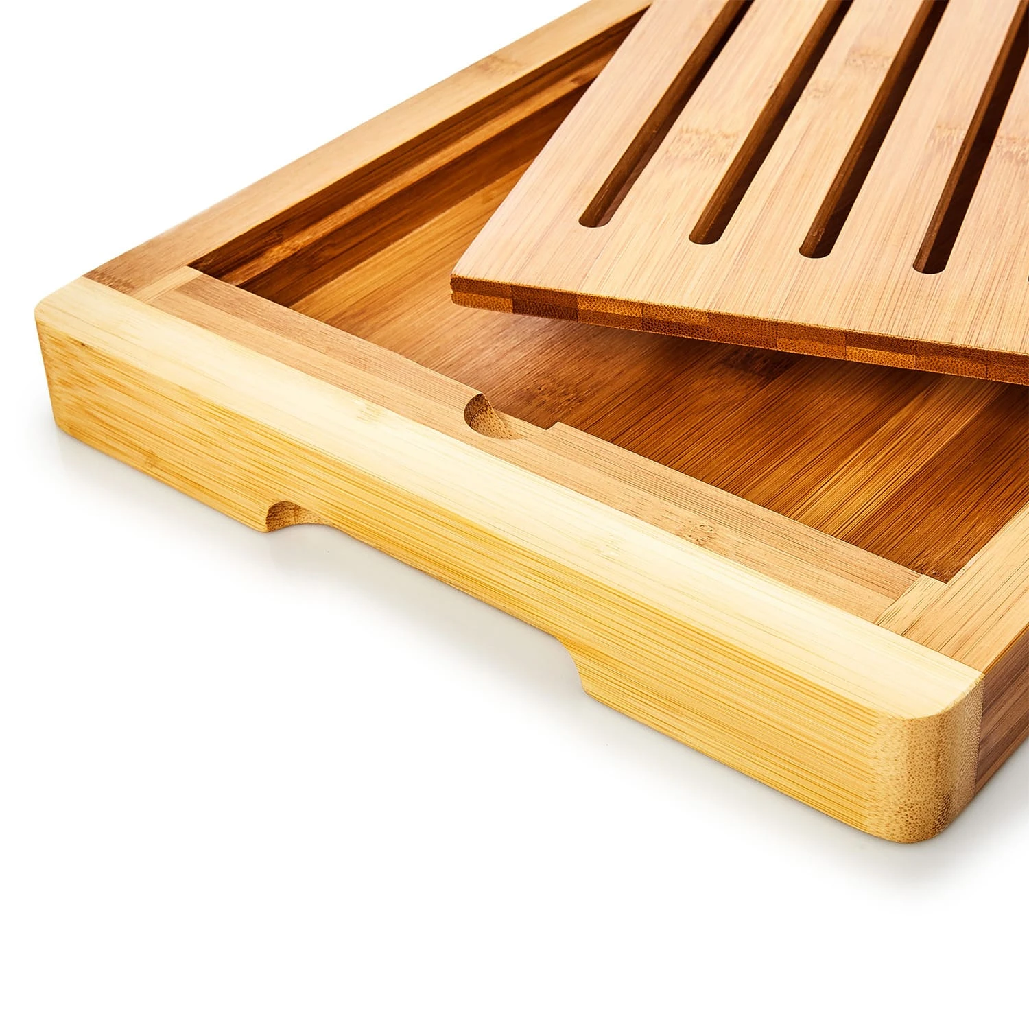 Brotschneidebrett Mit Krümelfach Bambus 38 X 3 X 25,5 Cm (BxHxT) Recycelbar - Image 3
