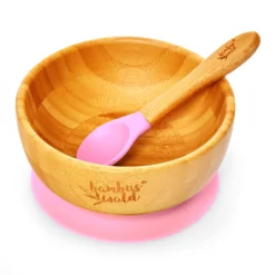 Kindergeschirr Mit Bambusschale Und Löffel 400 Ml Inkl. Saugnapf Ø: 13,7 Cm