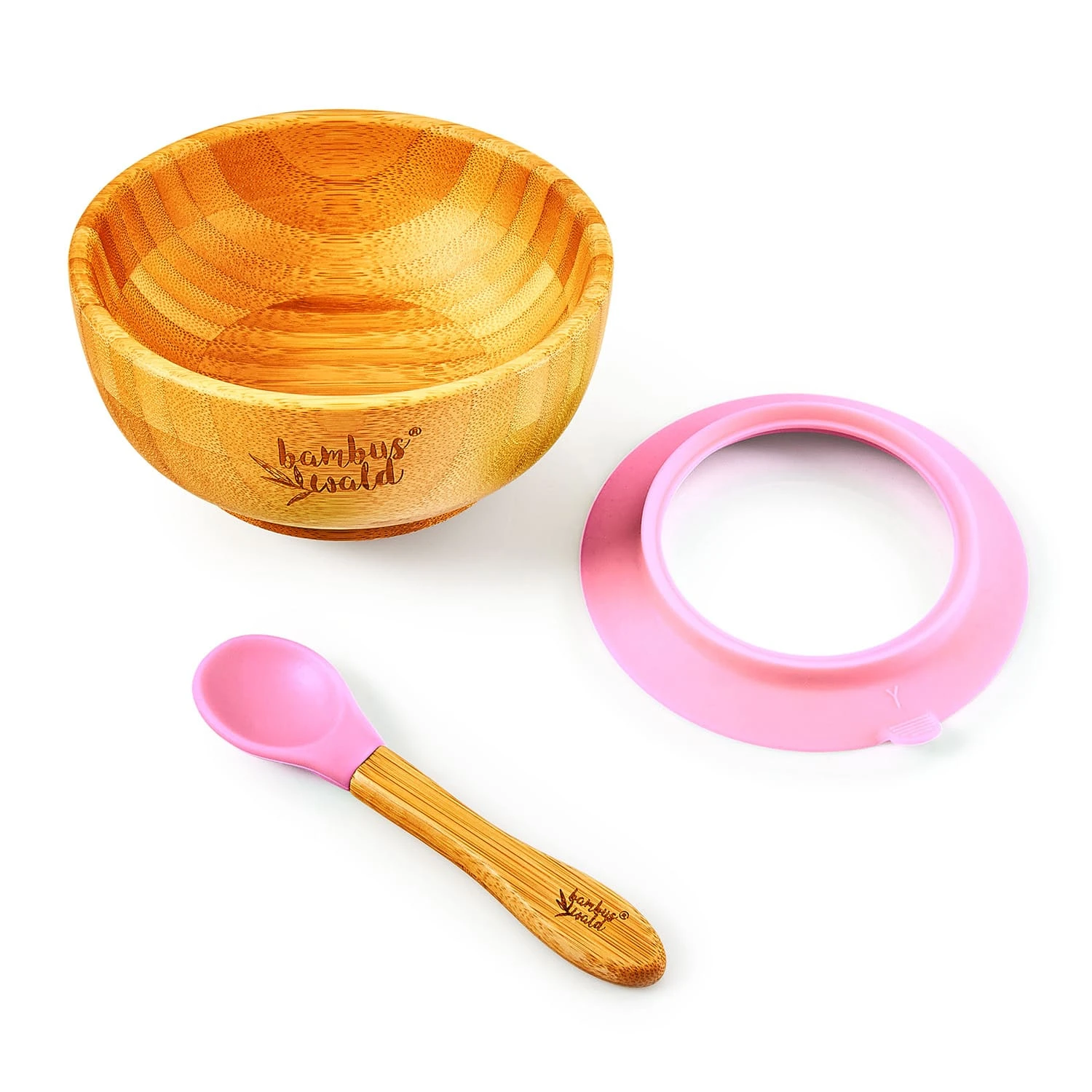 Kindergeschirr Mit Bambusschale Und Löffel 400 Ml Inkl. Saugnapf Ø: 13,7 Cm - Image 5