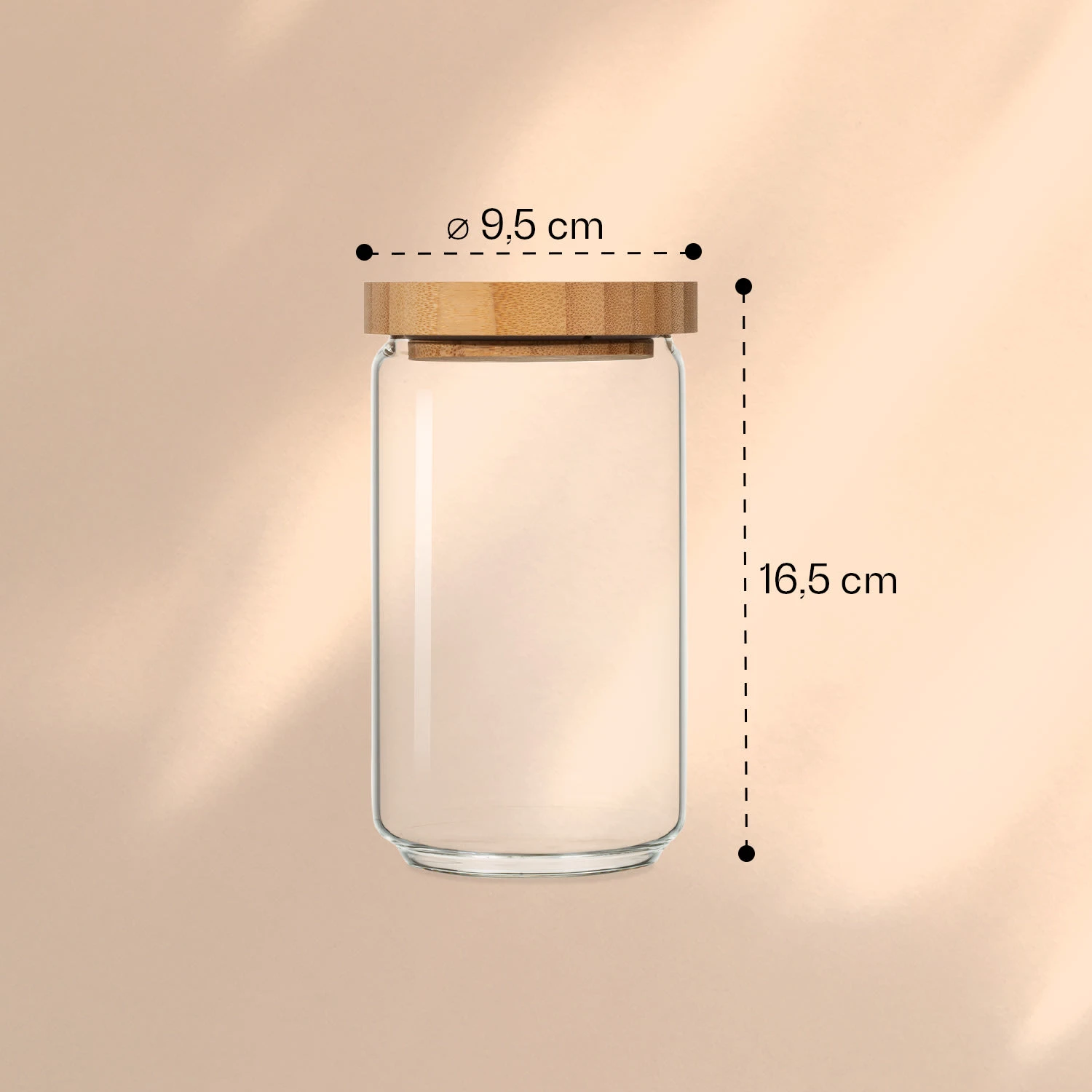 Stapelglas Mit Bambusdeckel 750 Ml Stapelbar Luftdicht - Image 6