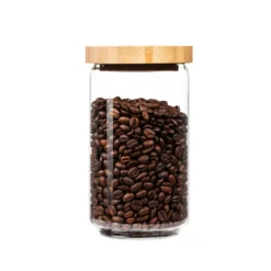 Stapelglas Mit Bambusdeckel 750 Ml Stapelbar Luftdicht