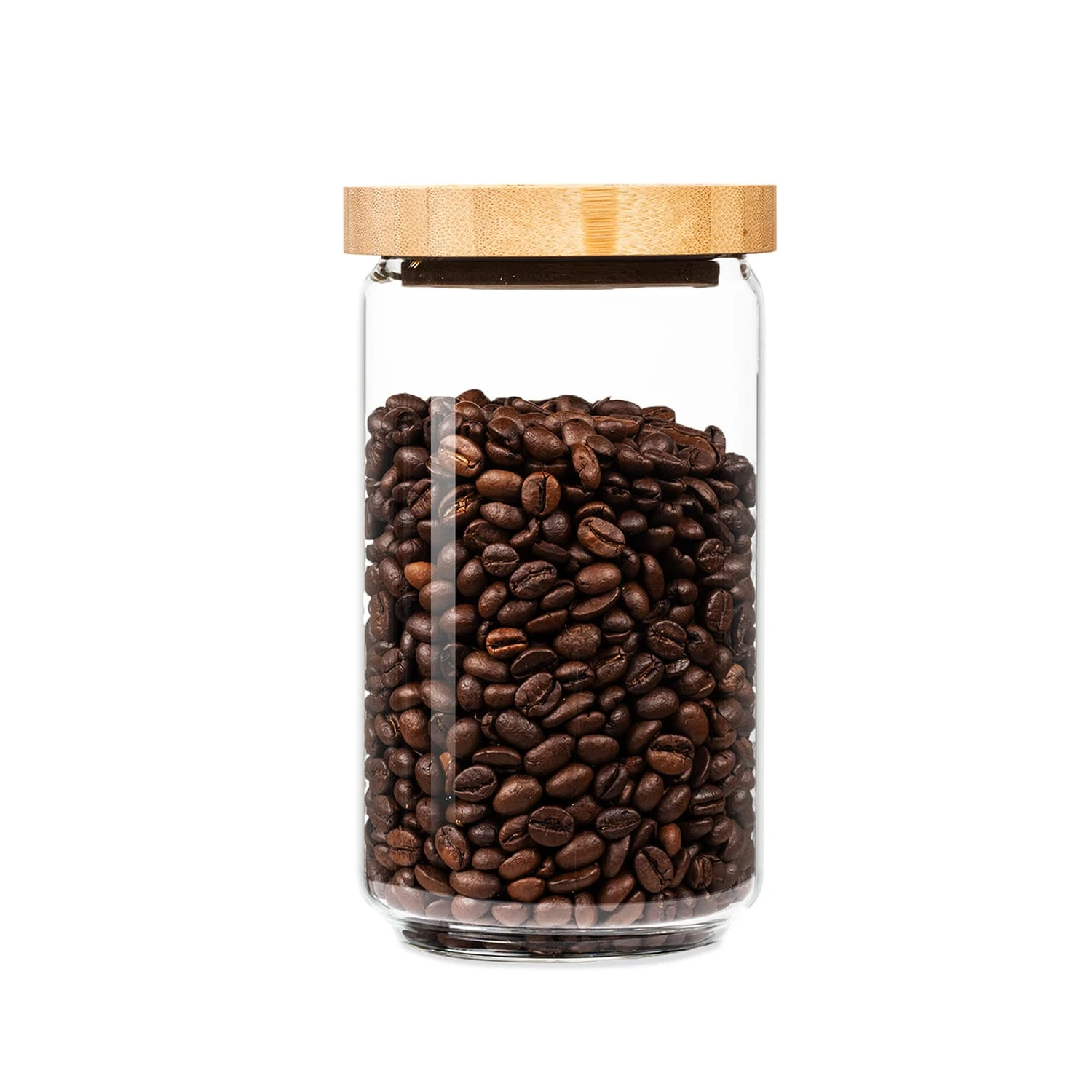 Stapelglas Mit Bambusdeckel 750 Ml Stapelbar Luftdicht