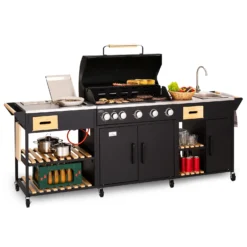 Jersey Outdoor Kitchen Gasgrill Spüle 20,7 KW 5+1 Brenner Mobil