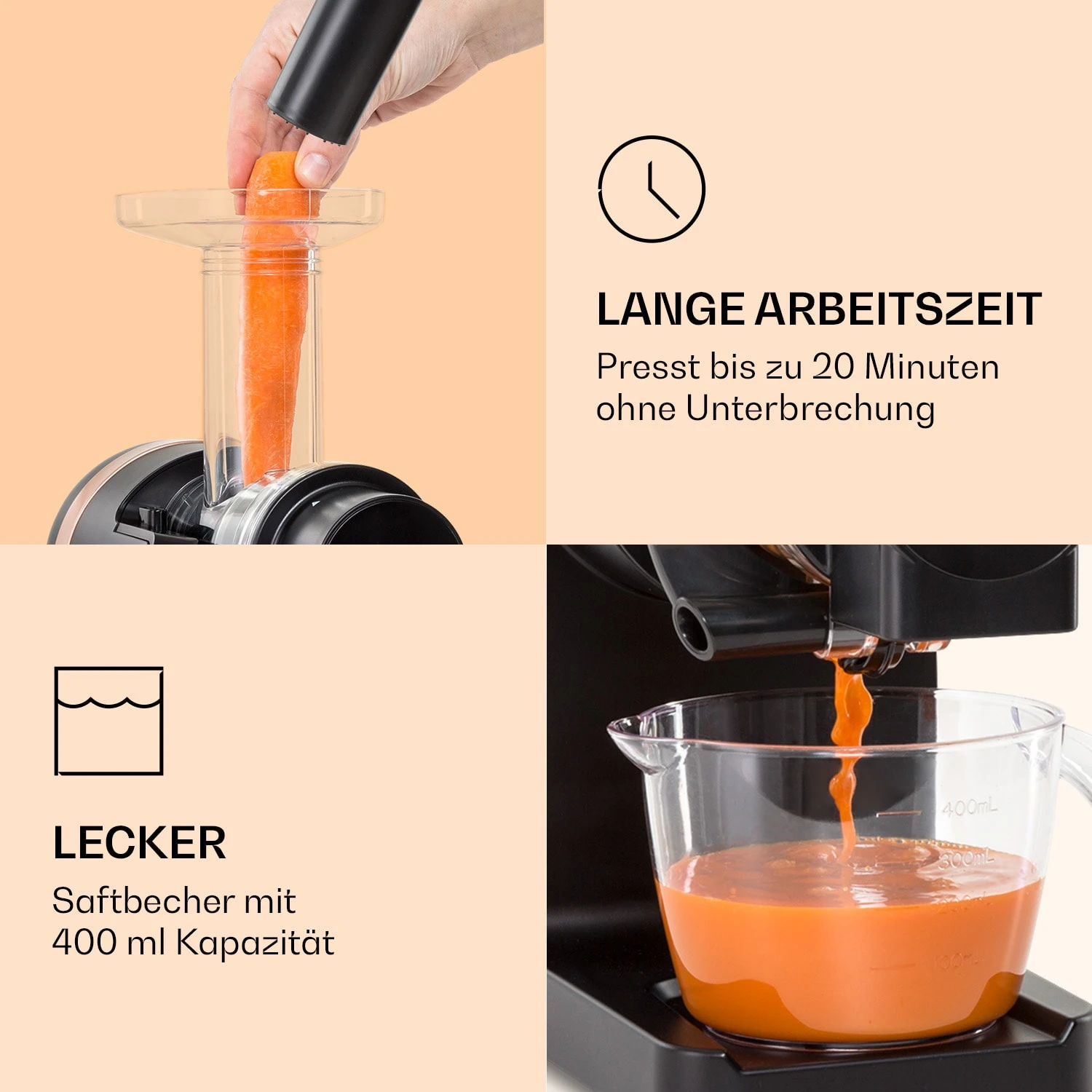 Bella Elegance Saftpresse 200 W 400 Ml BPA-frei - Image 4