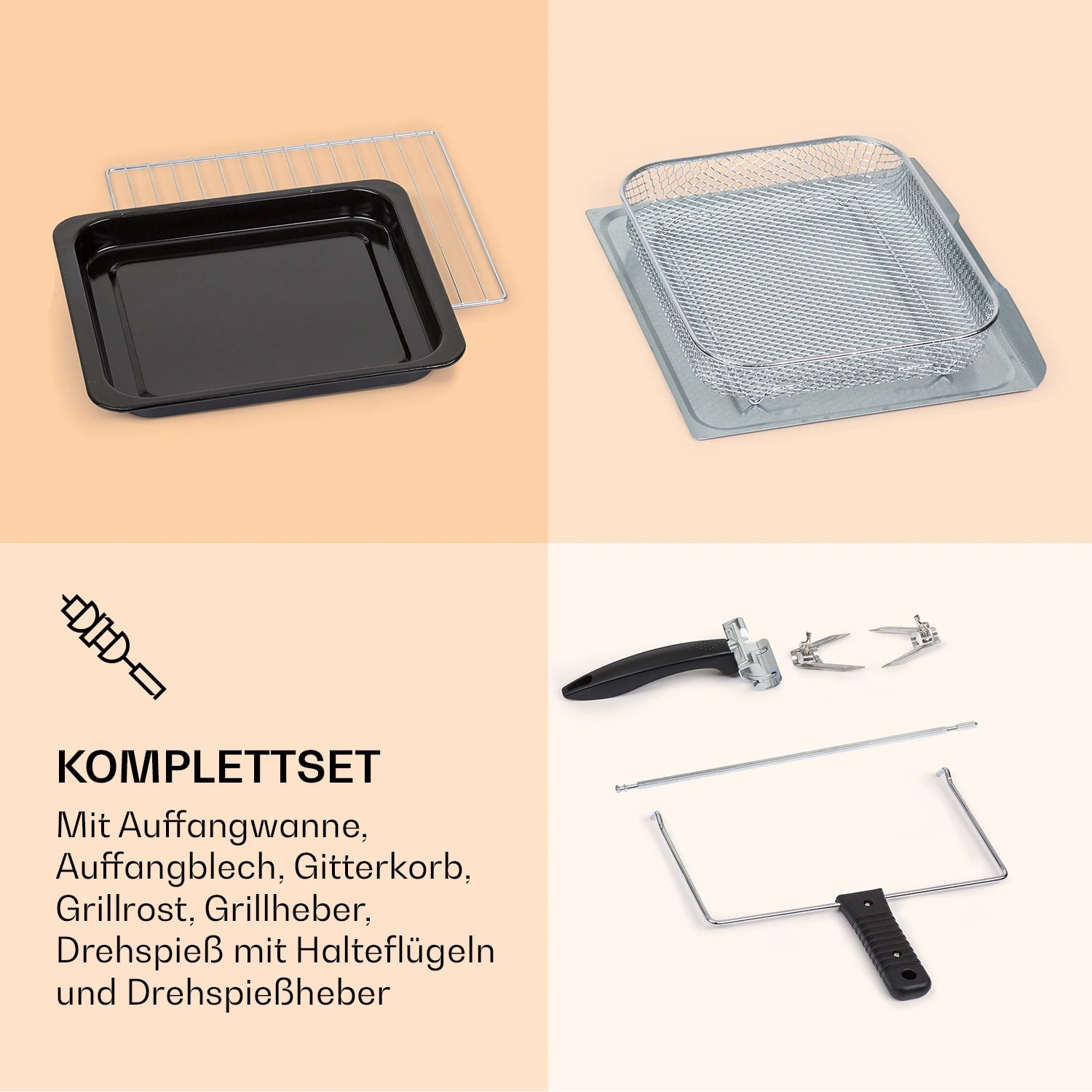 Prime Air Heißluftfritteuse 1500W 23l Timer 8 Programme - Image 6