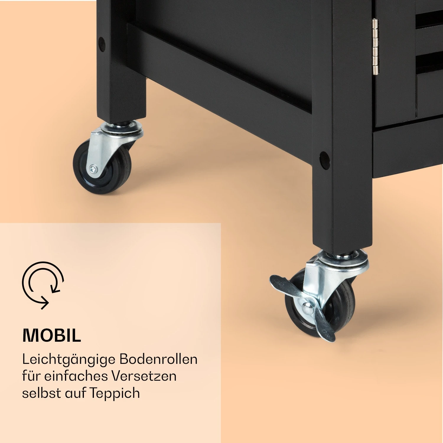 Louisiana Servierwagen Küchenwagen 5 Etagen Holz Handtuchhalter Mobil - Image 7