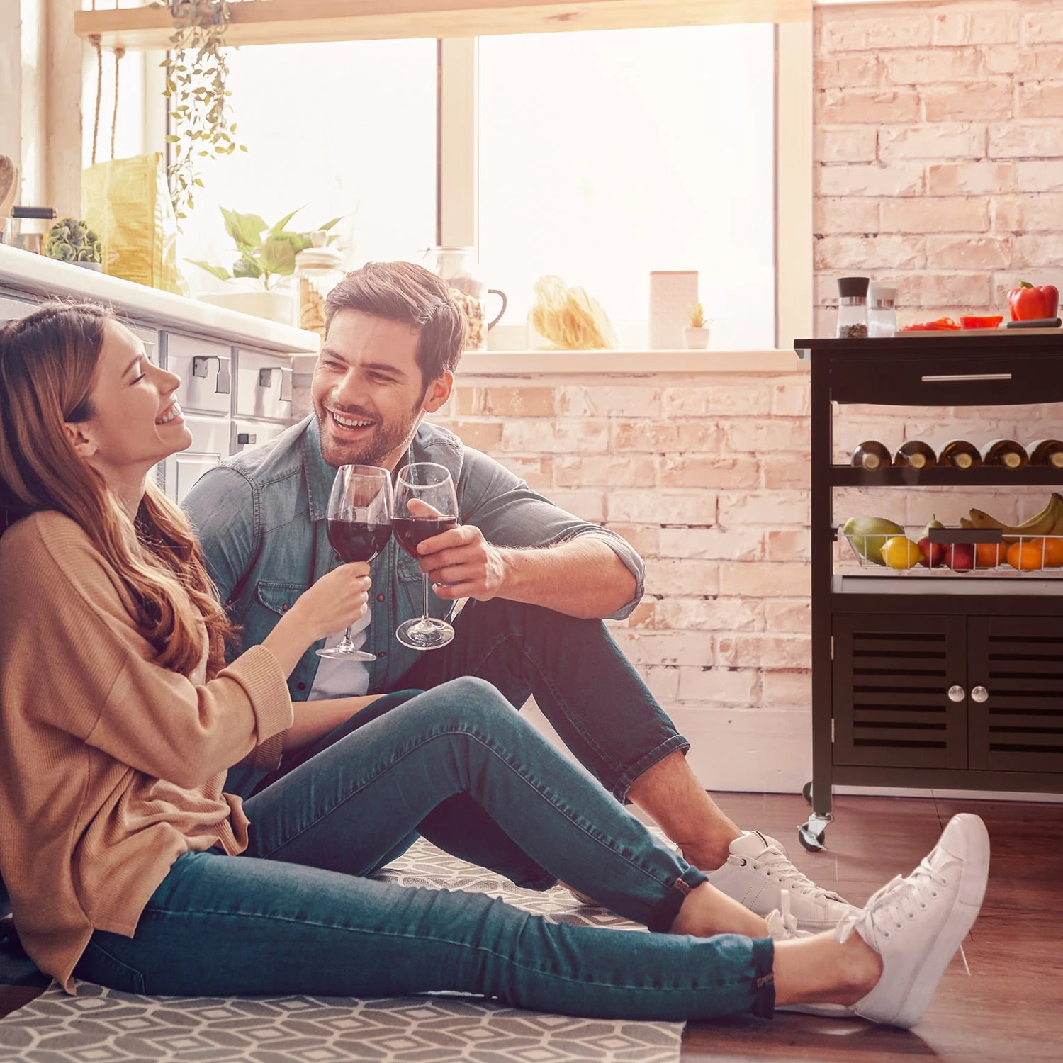 Louisiana Servierwagen Küchenwagen 5 Etagen Holz Handtuchhalter Mobil - Image 2