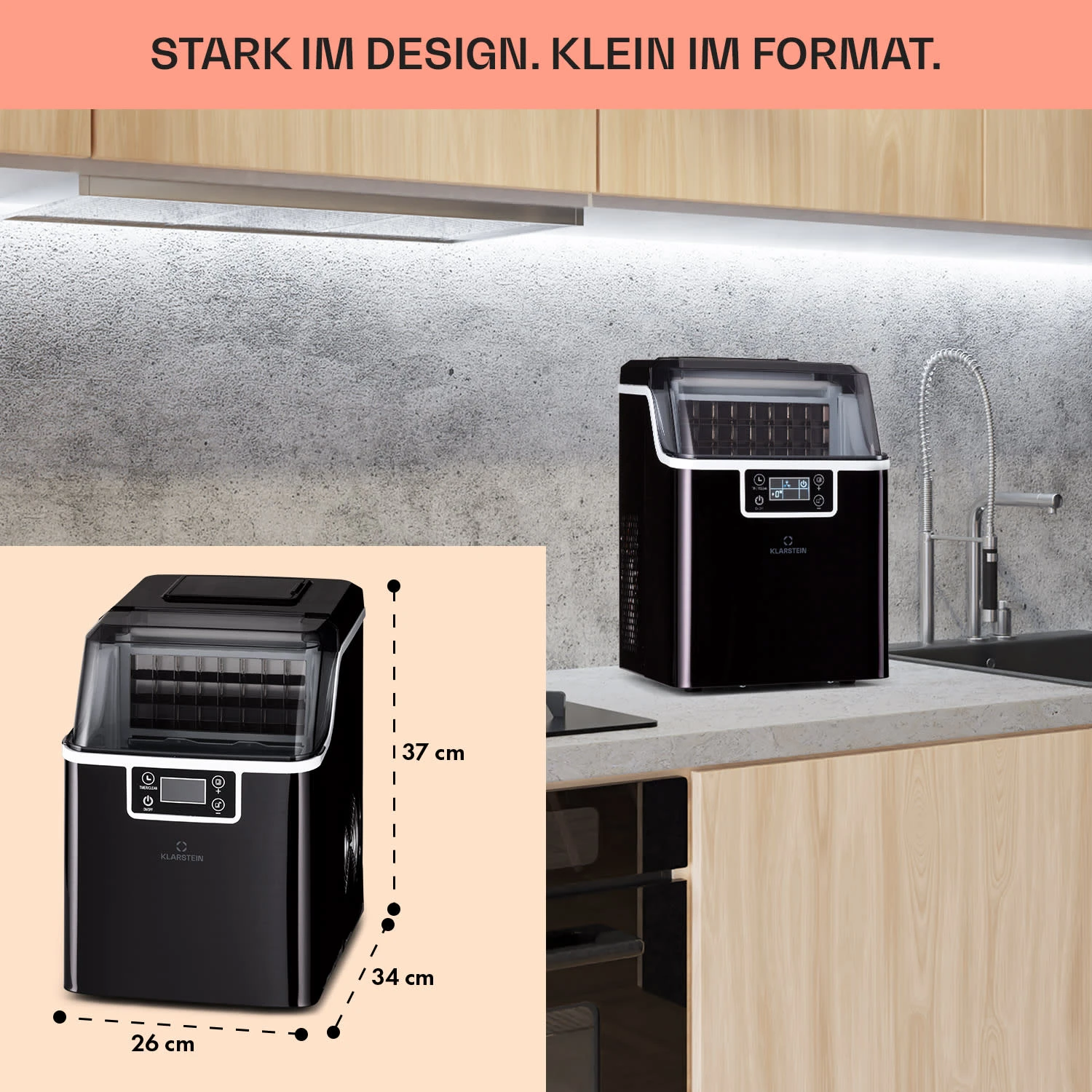 Chios Eiswürfelmaschine 20 Kg/24 H Auto-Clean 3,2-Liter Wassertank - Image 6