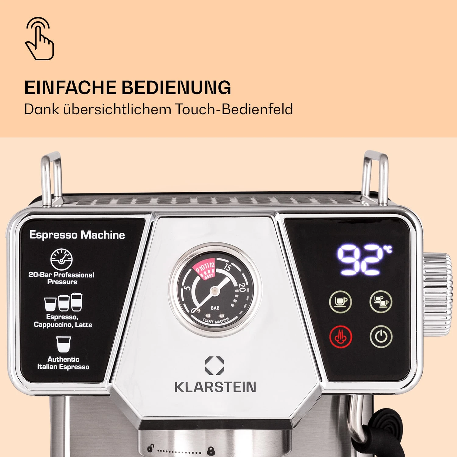 Libeica Espressomaschine 19 Bar Ca. 10 Tassen 1,8 Liter Milchschaum - Image 3