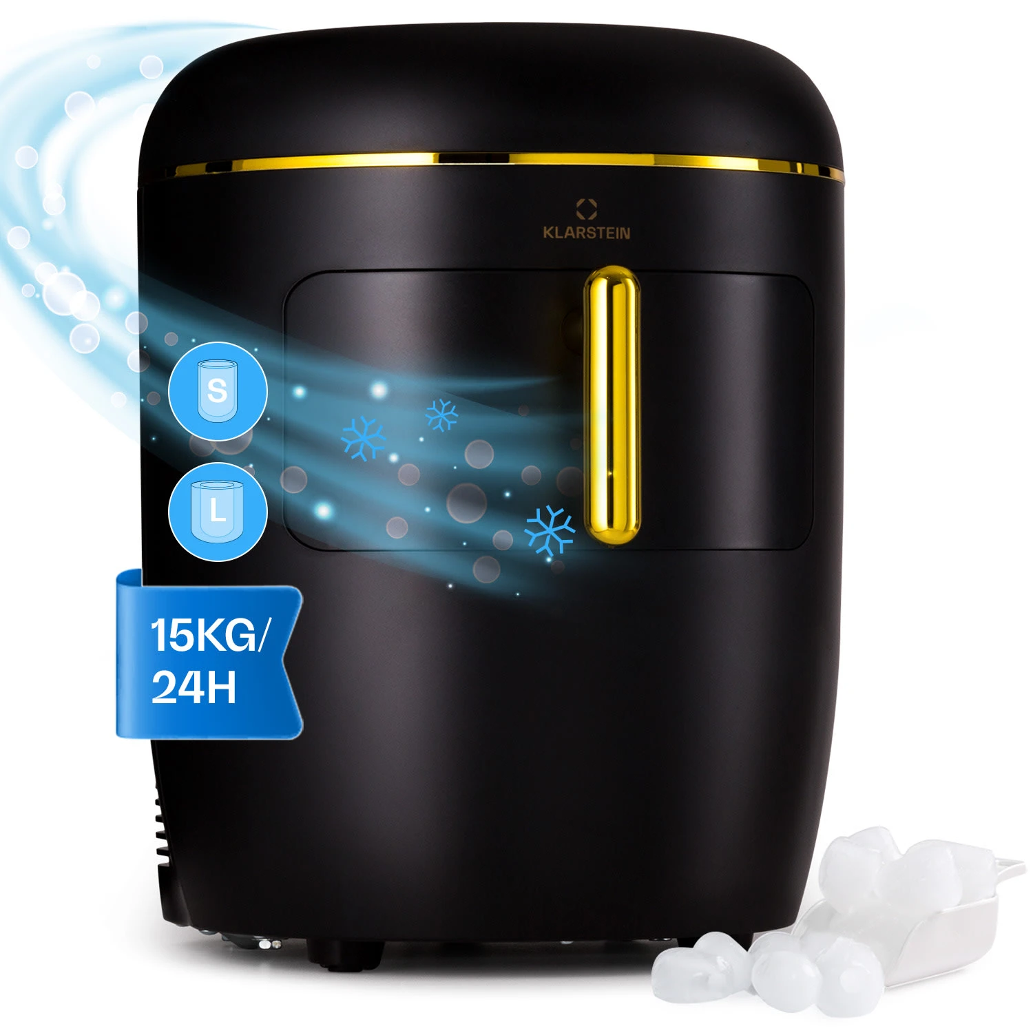 Passau Eiswürfelmaschine 2 Größen 15 Kg/24 H Auto-Clean