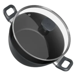 Noto Endurance Kochtopf Ø28cm Geschmiedetes Aluminium Deckel Induktion PTFE-Antihaftbeschichtung