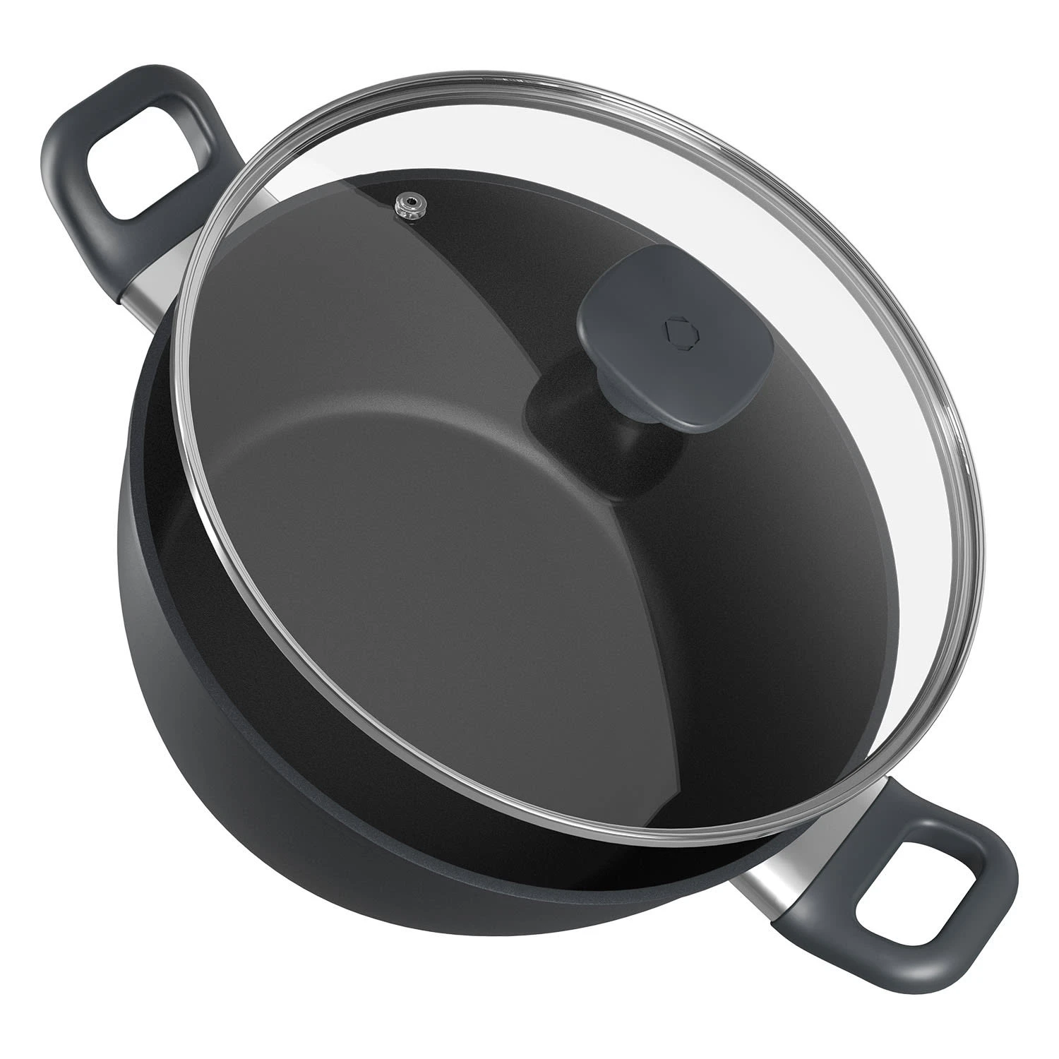 Noto Endurance Kochtopf Ø28cm Geschmiedetes Aluminium Deckel Induktion PTFE-Antihaftbeschichtung