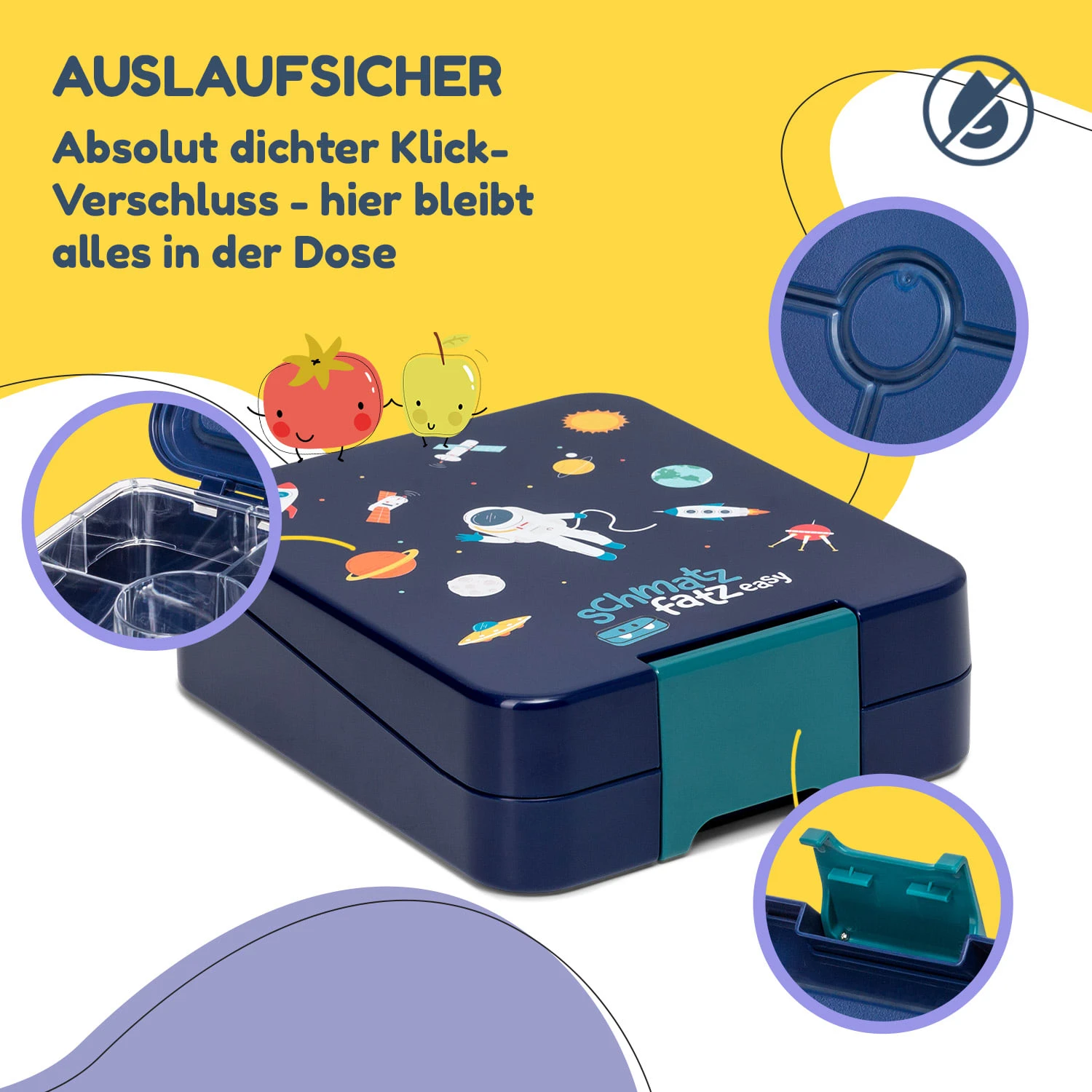 Klarstein Schmatzfatz Easy Snackbox 4 Fächer 18 X 15 X 5 Cm (BxHxT) - Image 3