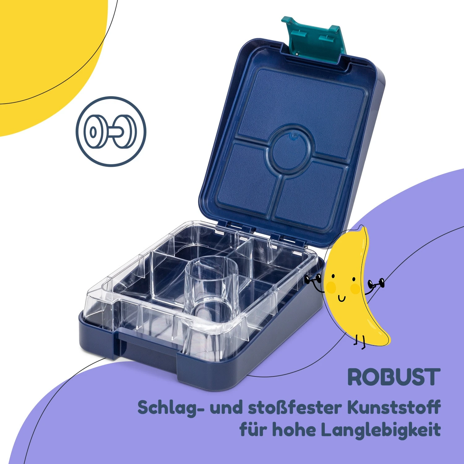 Klarstein Schmatzfatz Easy Snackbox 4 Fächer 18 X 15 X 5 Cm (BxHxT) - Image 6