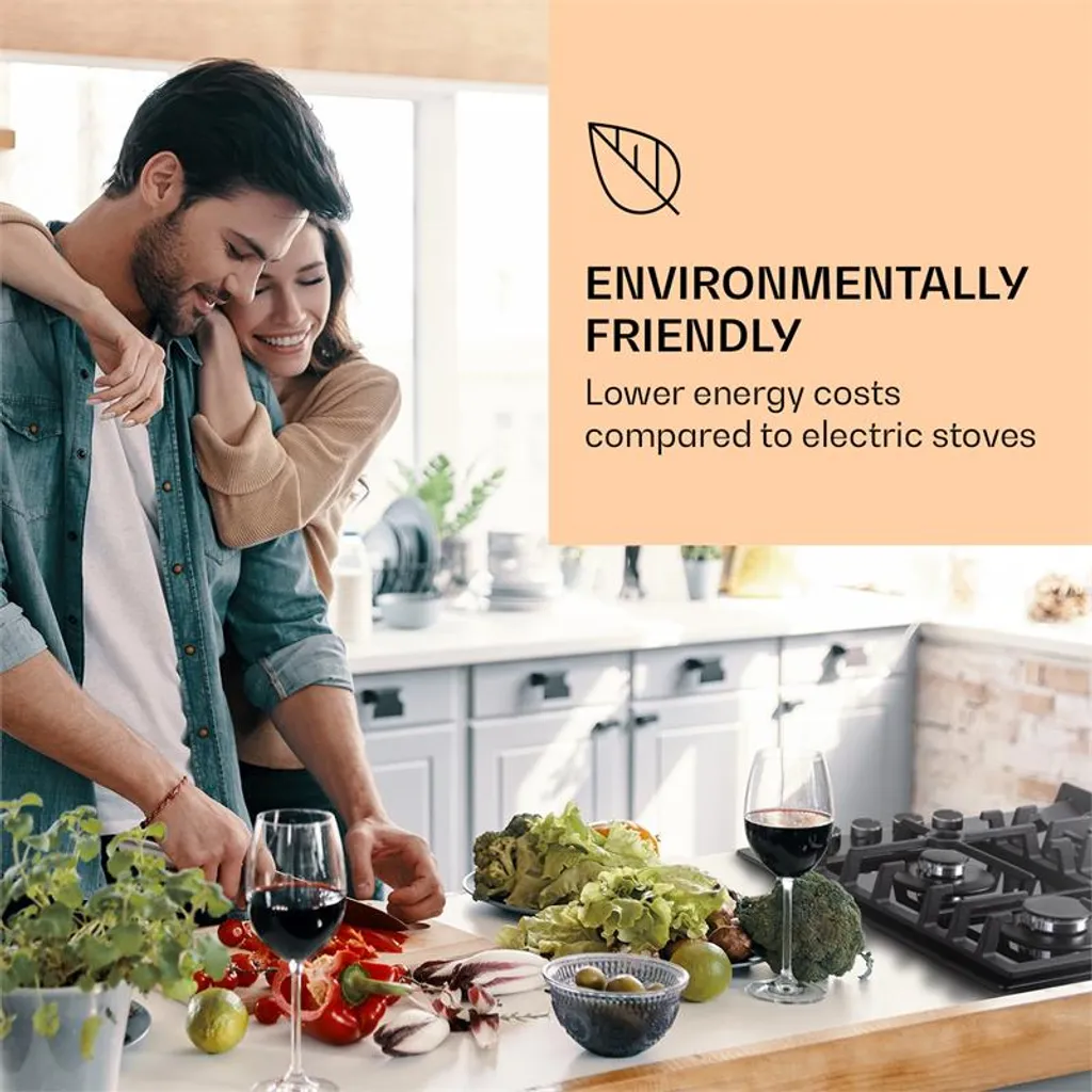 Klarstein Ignito Max 4 , Gaskochfeld , 4-flammig Glaskeramik , Ektrische Zündung , Geringere Energiekosten , 9,1 KW , 60 Cm - Image 2