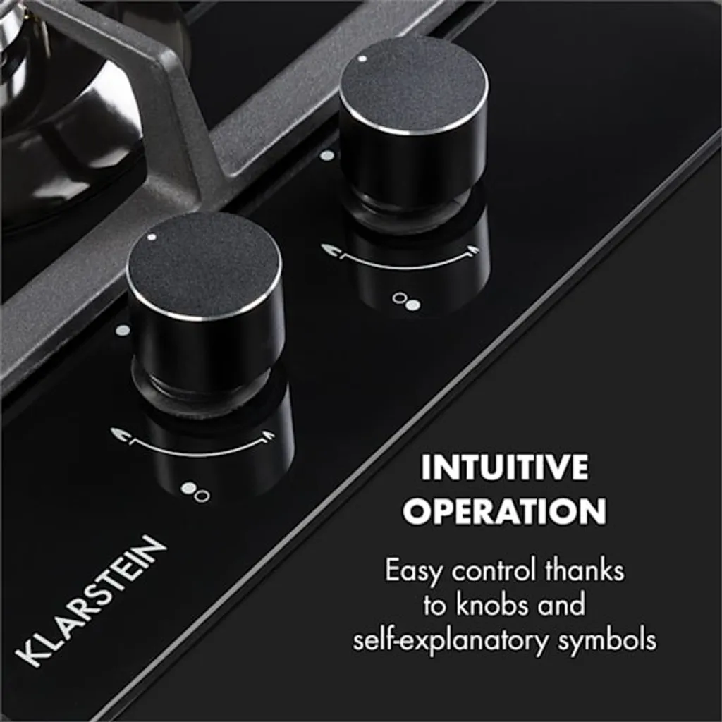 Klarstein Gasherd Einbau-Gaskochfeld - Sabaf-Brenner - Gaskochfeld Für Propan/Erdgas - Gasherd Kochfeld Einbau Gasherd - Glaskeramik - 2-Flammig - 30cm - Schwarz Einbau Gas Kochfeld Gasherd 2 Platten Kochfelder Herdplatte Kochplatte Einbaukochfeld - Image 4