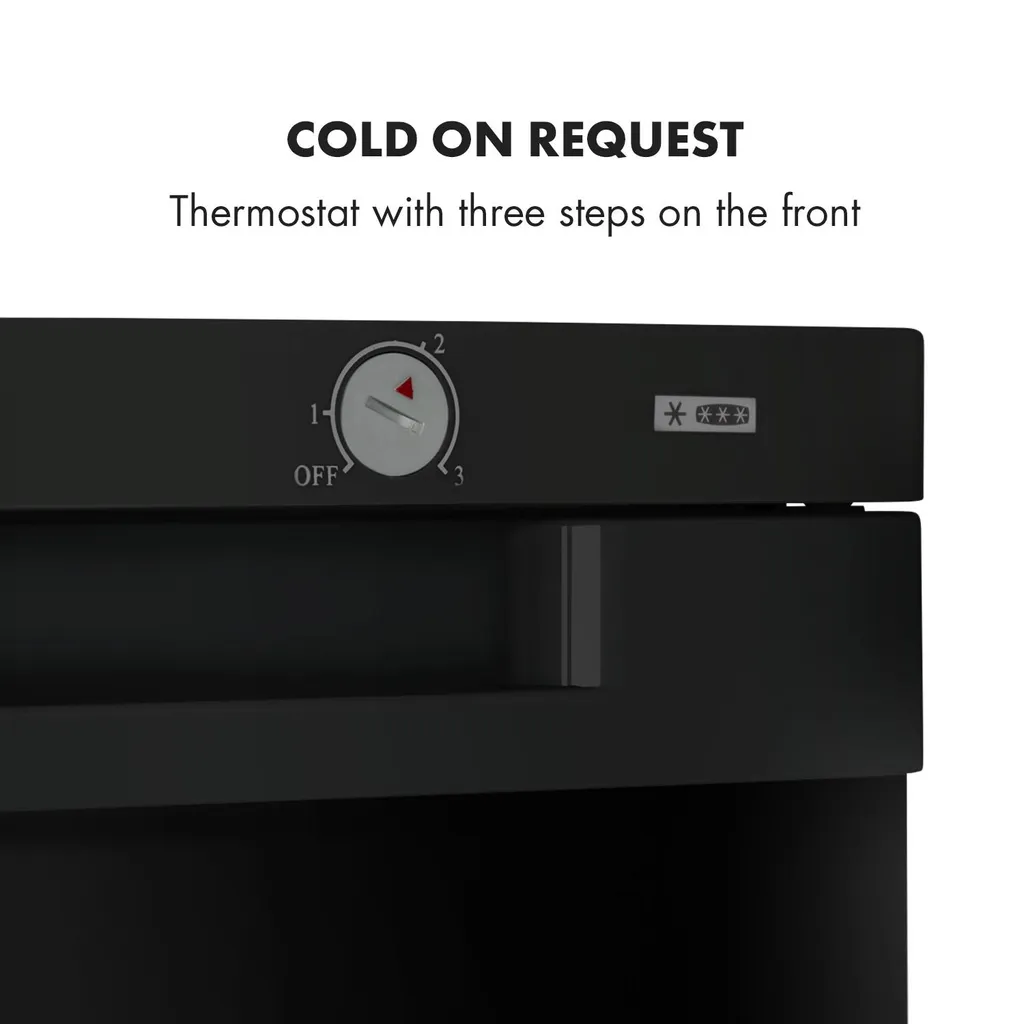 Klarstein Garfield XXL Gefrierschrank , 81 Liter Gesamtvolumen , 3 Durchsichtige Boxen , Thermostat Mit 3 Stufen , Höhenausgleichende Füße , 41 DB , Schwarz - Image 6