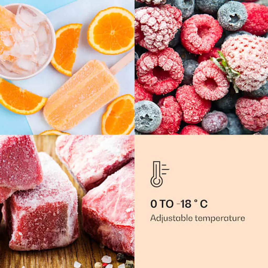 Klarstein IceAge 88 Gefrierschrank 88 Liter - 3 Etagen - Thermostat - Temperaturbereich: 0 Bis -18 °C - Kompressionskühlung - Glasfront - Image 4