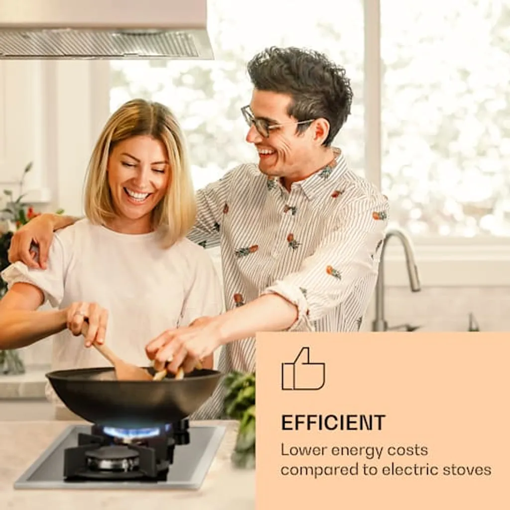 Klarstein Goldflame Domino Prime Gaskochfeld , 2-flammig Messing-Brenner , 4,2 KW, Glaskeramik , Inklusive Schlauch Und Druckminderer - Image 3