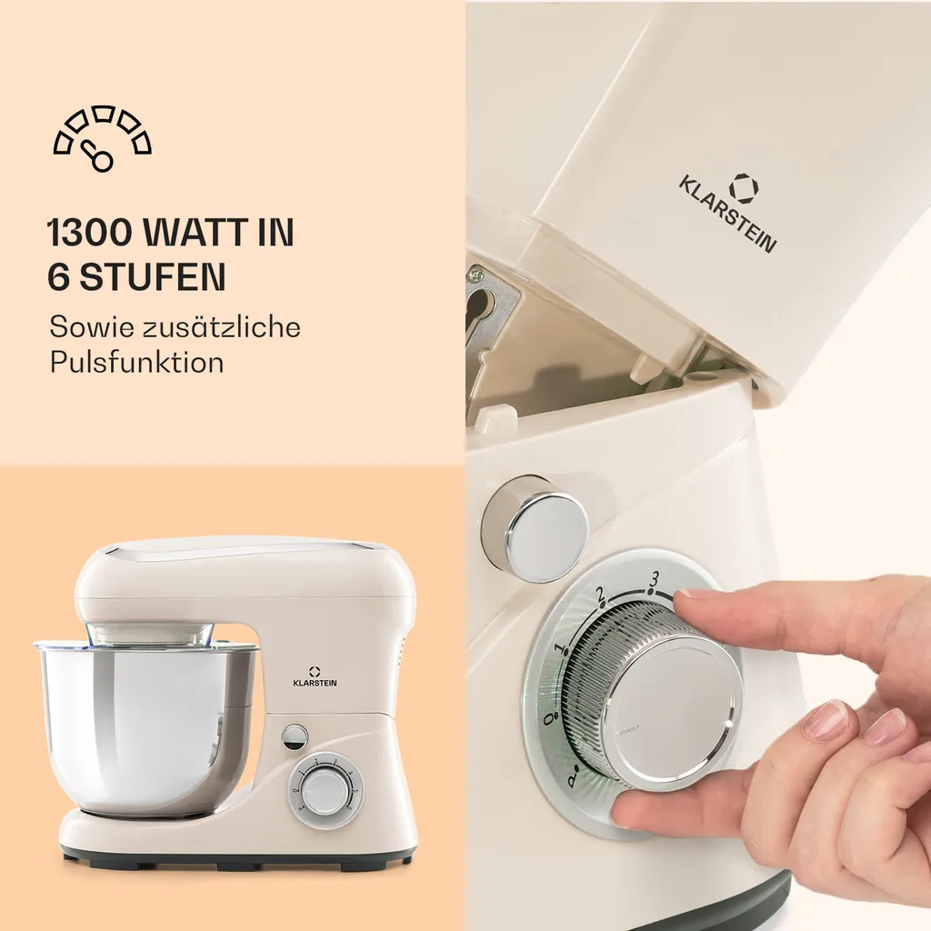 Bella Pico 2G Küchenmaschine 1300W 1,7PS 6 Stufen 5 Liter - Image 3