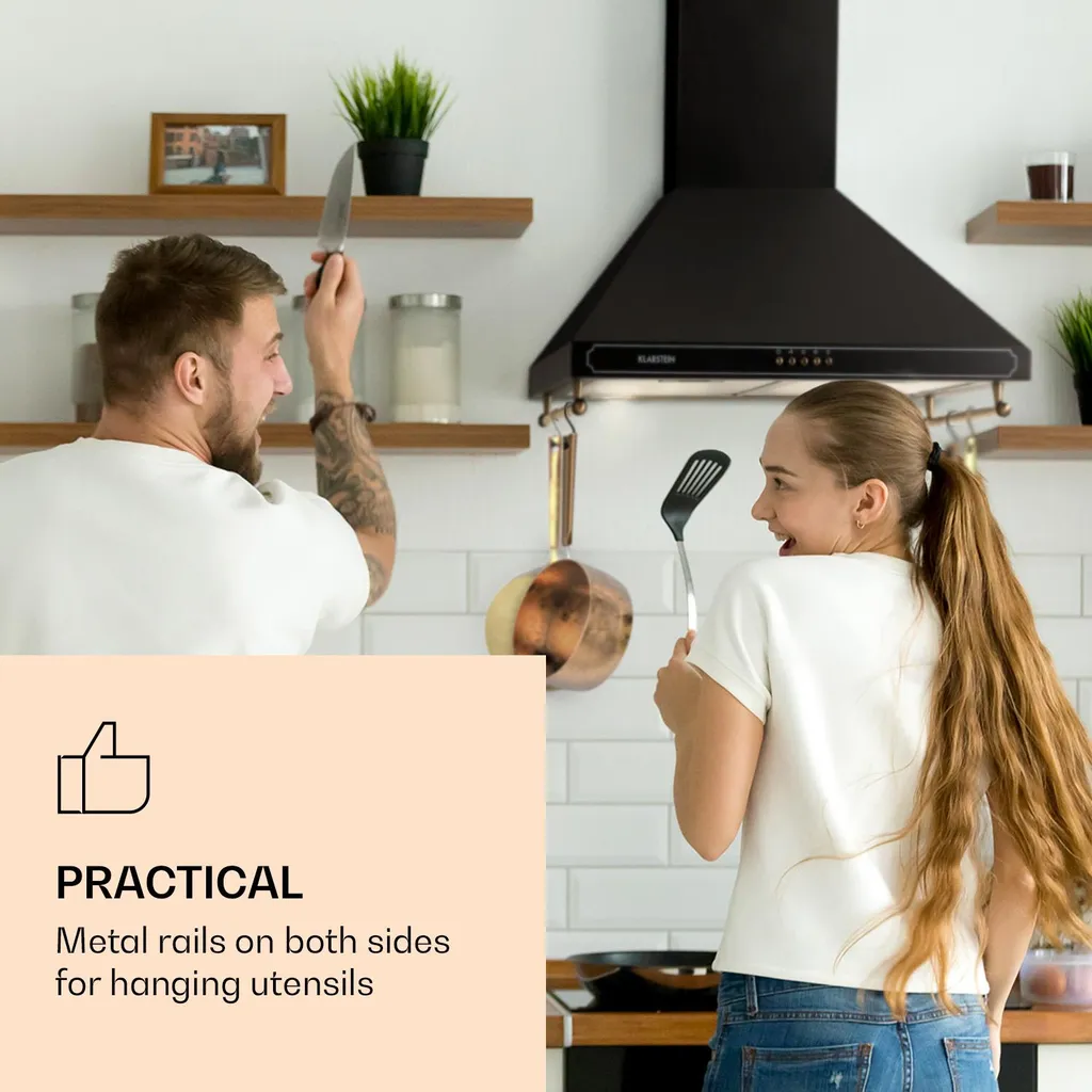 Klarstein Victoria Dunstabzugshaube 60cm , 644,5 M³/h Luftdurchsatz , 2 Stromsparende LED-Lampen , Retro-Design - Image 2