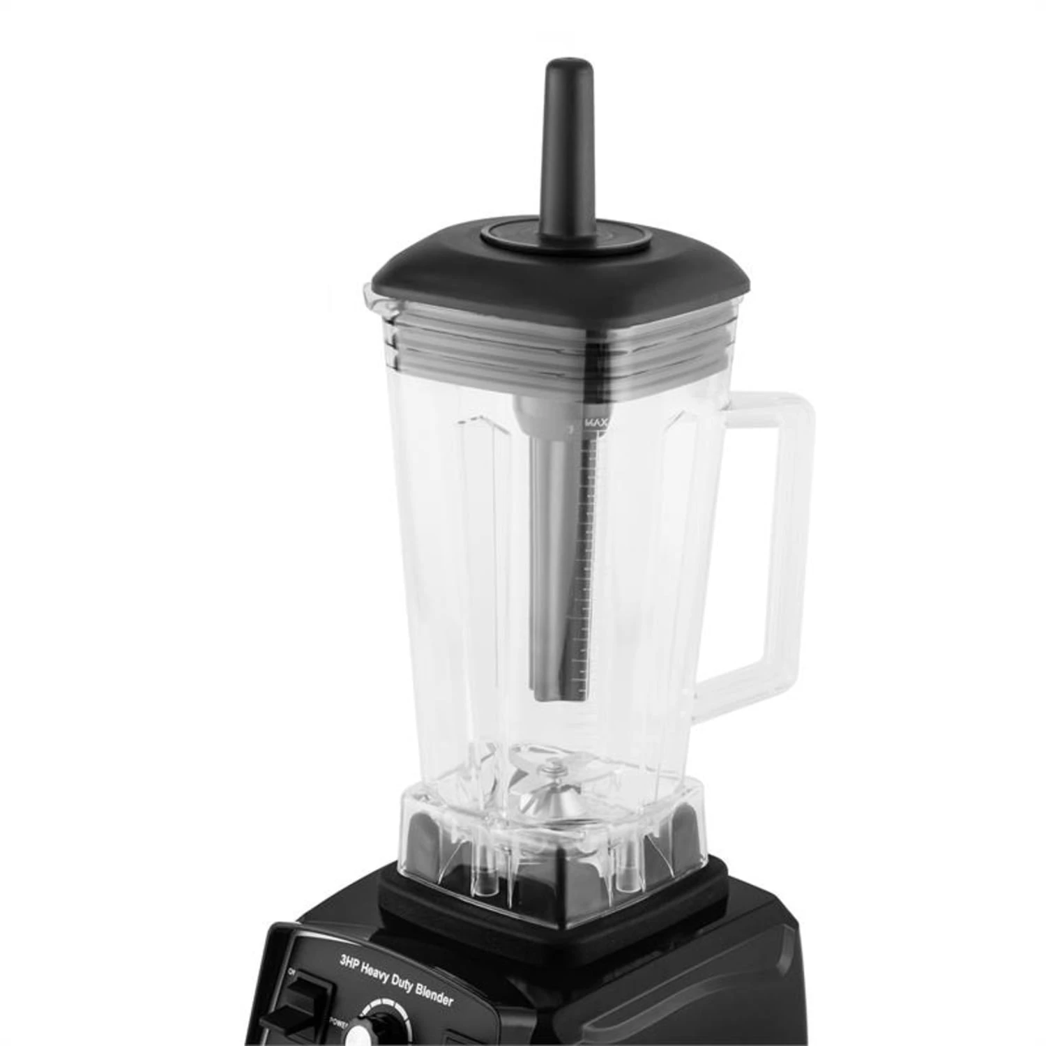 Herakles 2G Standmixer Schwarz Mit Cover 1200W 1,6 PS 2 Liter BPA-frei - Image 2