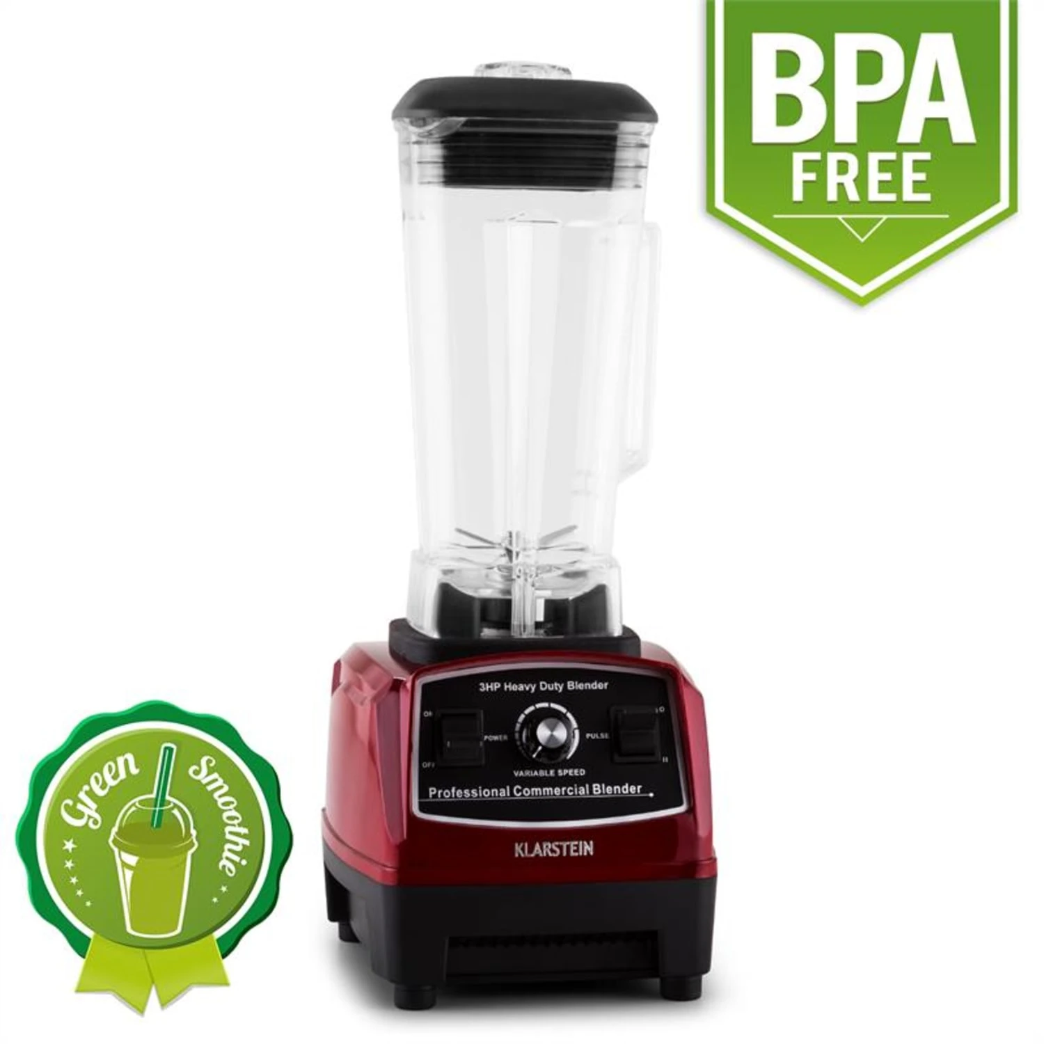 Herakles 2G Standmixer Rot Mit Cover 1200W 1,6 PS 2 Liter BPA-frei - Image 2