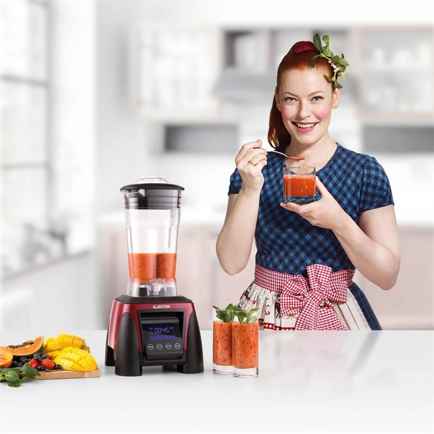 Herakles 8G Standmixer Rot Mit Cover 1800W 2,4 PS 2 Liter BPA-frei - Image 3