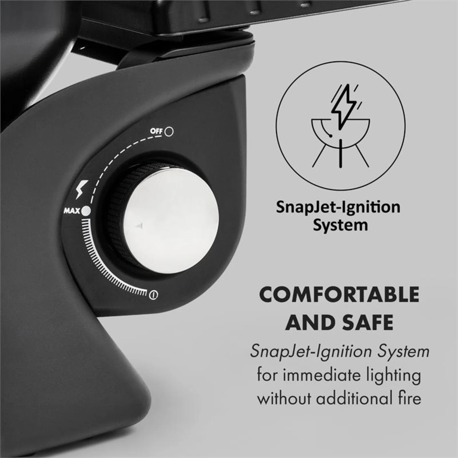 Parforce One Gasgrill 3,5kW 12000BTU Grilltisch Gasschlauch Schwarz - Image 8