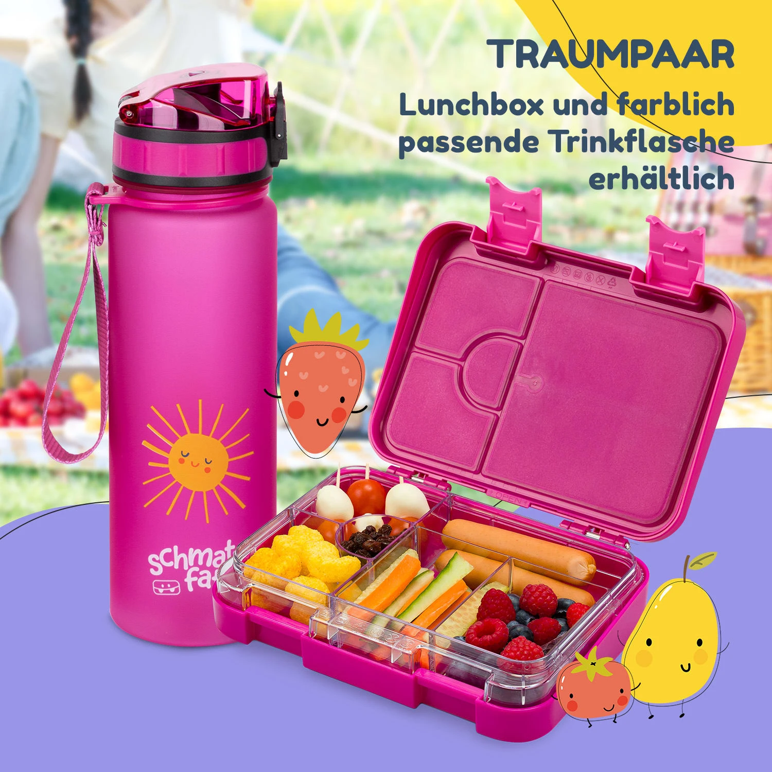 Schmatzfatz Frühstücksset Lunchbox & Trinkflasche Tritan Dicht BPA-frei - Image 7