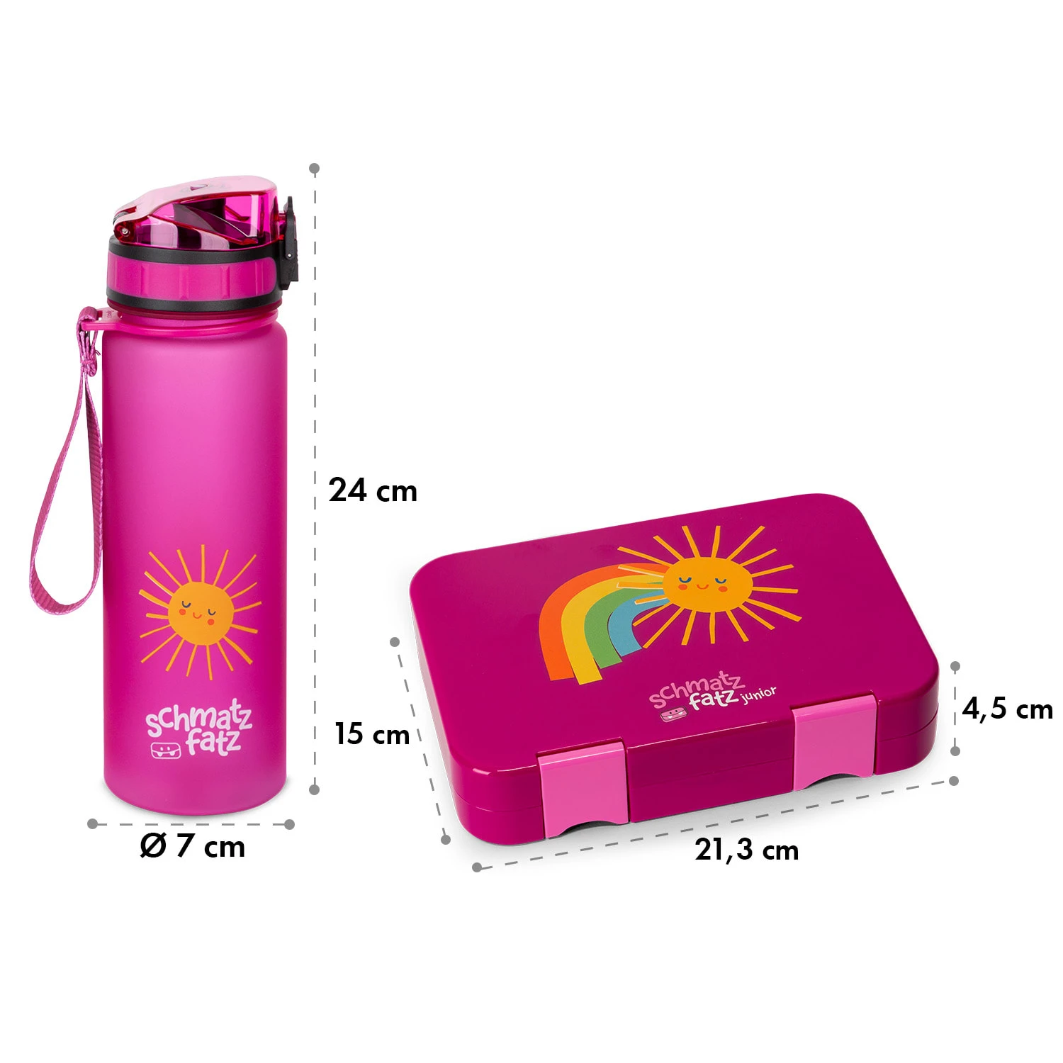 Schmatzfatz Frühstücksset Lunchbox & Trinkflasche Tritan Dicht BPA-frei - Image 8