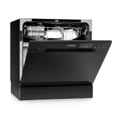 Klarstein Spülmaschine 55 Cm Geschirrspüler Freistehend Teilintegriert - 206 KWh/Jahr - 8 Maßgedecke - 6 Programme - Aquastop - Schwarz Einbau Geschirrspüler Spülmaschine Einbaugeschirrspüler Einbauspülmaschine