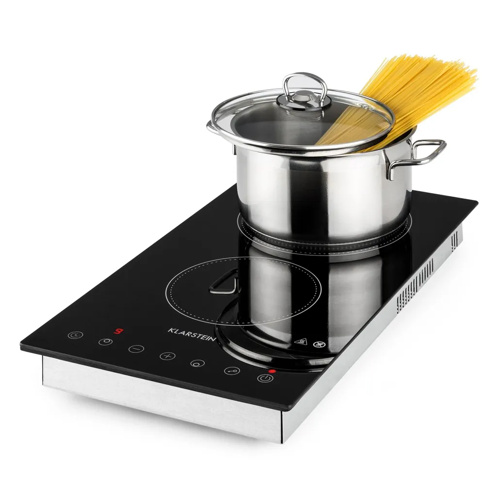 Klarstein VariCook Domino - Doppel-Kochplatte, Glas-Keramikkochfeld, Halogen-Einbaukochfeld, 1200 W / 1800 Watt, 16/20 Cm Durchmesser, 9 Leistungsstufen, Timer Und Abschaltautomatik, Schwarz - Image 5