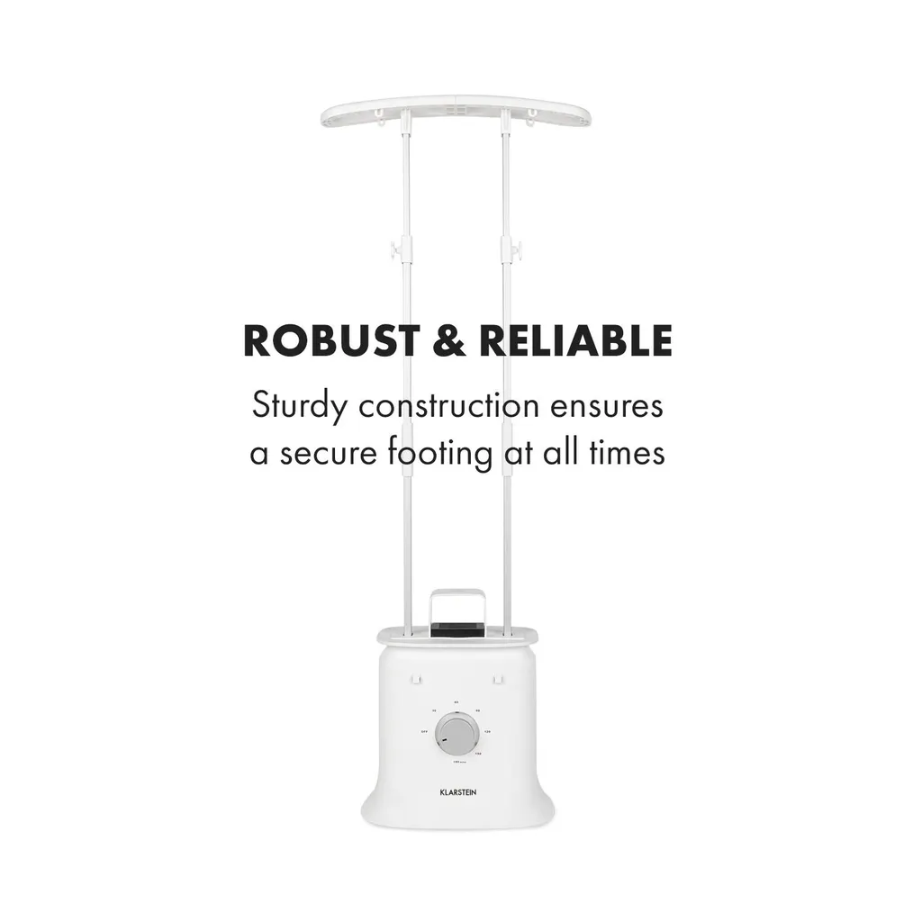 Klarstein ShirtButler Deluxe Automatisches Trocken- Und Bügelgerät , 2-in-1: Trocknen Und Bügeln , 1250 Watt Sicherheits-Heizer , HotAir Tension-Technologie , Timer: 0-180 Minuten , Geräuscharm , LED-Kontrolllicht , Material: Oxford-Nylon - Image 6
