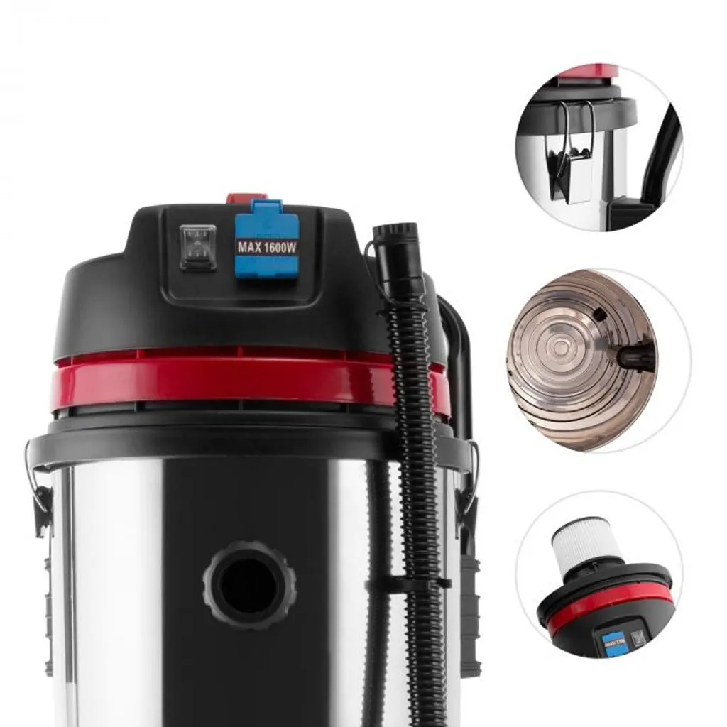 Reinraum Nass-Trocken-Sauger Industriesauger 2000W HEPA 60l Steckdose - Image 5