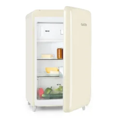 PopArt Retro-Kühlschrank 118 Liter Gefrierfach: 13 Liter Regelbare Temperatur Creme