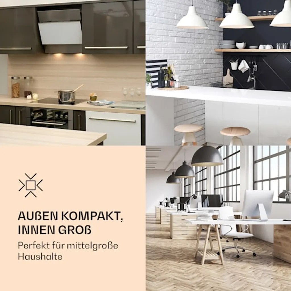 Klarstein Laika 60L Gefrierschrank , 60 Liter , 4-Sterne-Gefrierfach , 3 Schubladen , Temperatur: -18 Bis 0 °C , 5-stufiger Thermostat , 41 DB , Retro-Look - Image 3