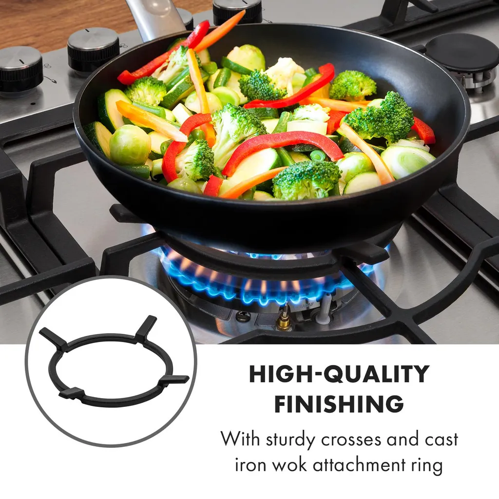 Klarstein Gasherd Kochfeld Einbau-Gaskochfeld - Sabaf-Brenner - Gaskochfeld Für Propan/Erdgas - Einbau Gasherd Glaskeramik 5-Flammig - Silber Einbau Gas Kochfeld Gasherd 5 Platten Kochfelder Herdplatte Kochplatte Einbaukochfeld - Image 5