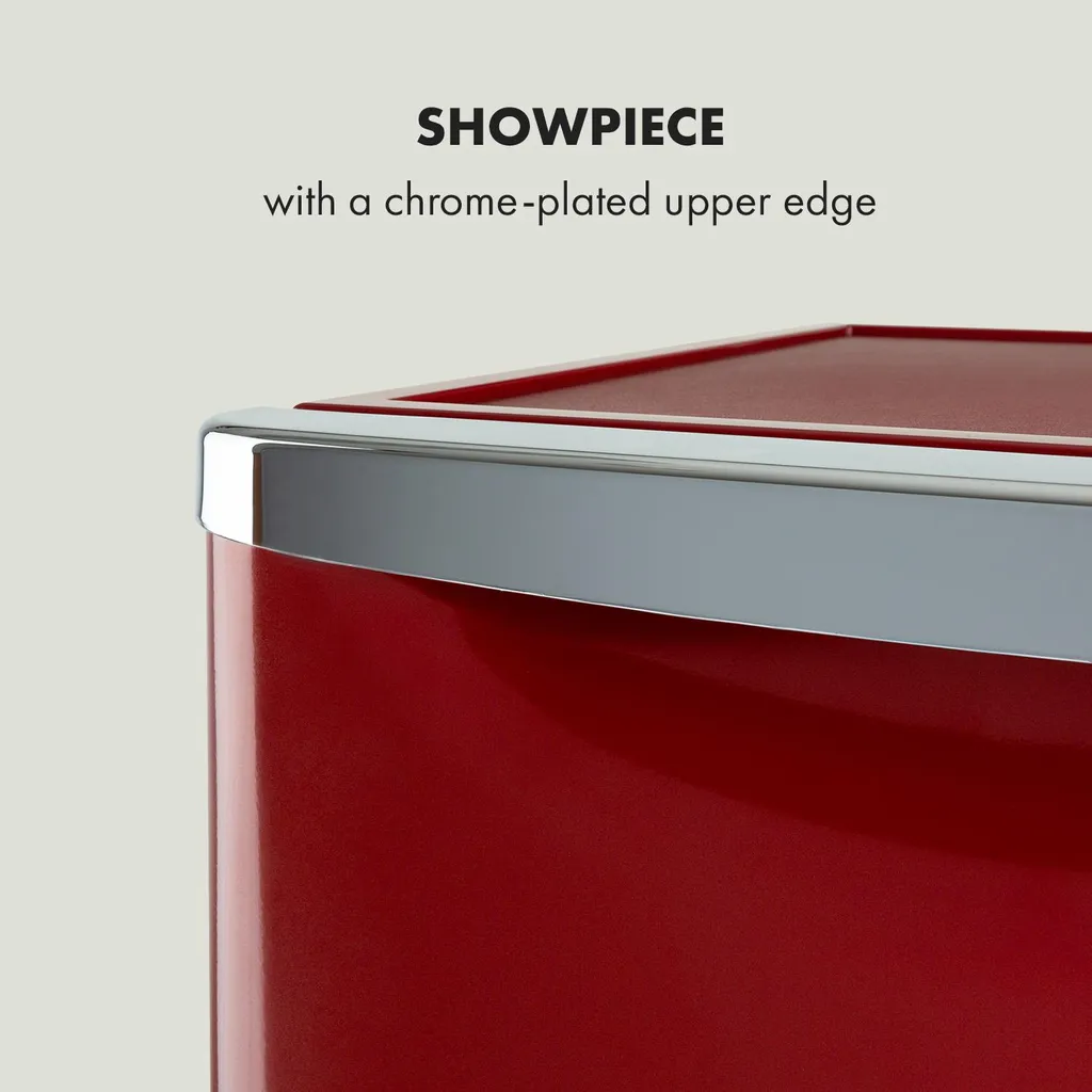 Klarstein Yummy Kühlschrank , 90 Liter Fassungsvermögen , Gefrierfach: 8 Liter , Kühlschrank: 82 Liter , Verchromte Verblendung , , Kühlmittel: R600a , 41dB , 3 X Gitterboden , Halb Automatische Abtau-Funktion , Inkl. Tropfschale , Rot - Image 7