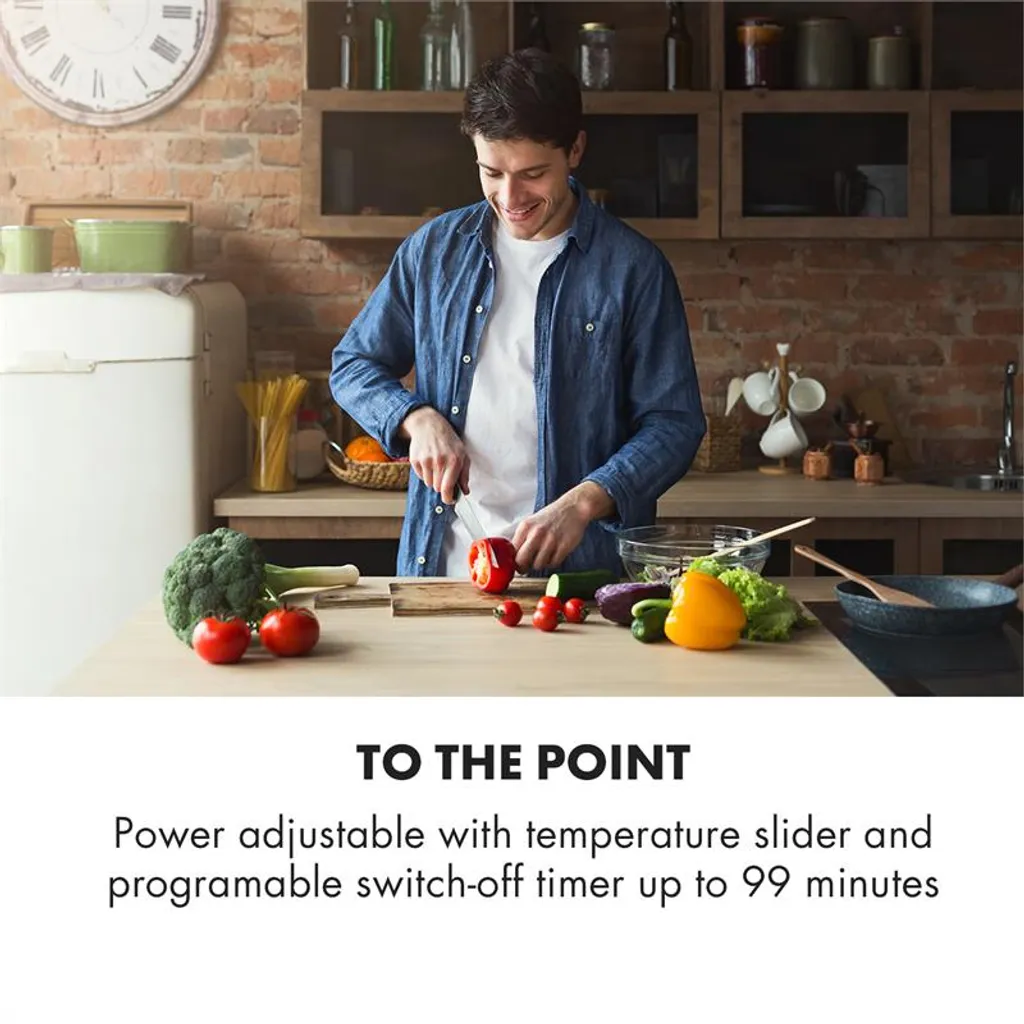 Delicatessa Slim Domino Induktionskochfeld 3500W Timer Schwarz - Image 2