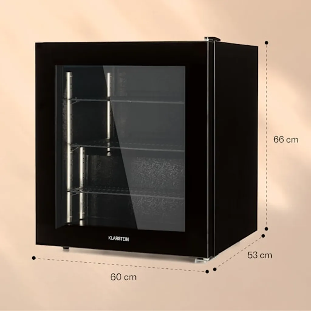 Klarstein IceAge 88 Gefrierschrank 88 Liter - 3 Etagen - Thermostat - Temperaturbereich: 0 Bis -18 °C - Kompressionskühlung - Glasfront - Image 6