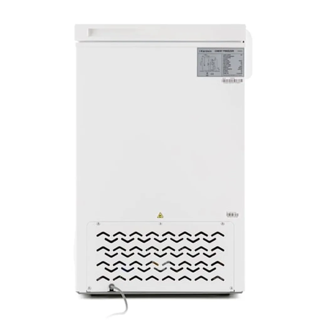 Klarstein Gefrierschrank Gefriertruhe - Tiefkühltruhe 100 Liter - Herausnehmbarer Hängekorb - Freistehend - Bodenrollen - Weiß Tiefkühlschrank Freistehend Gefriertruhe Gefrierschrank Groß Kühltruhe Gefriergeräte - Image 4