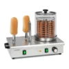 Wurstfabrik 600 Hot Dog Maker 600W 3 Heizspieße 5L 30-100°C Glas Edelstahl Silber