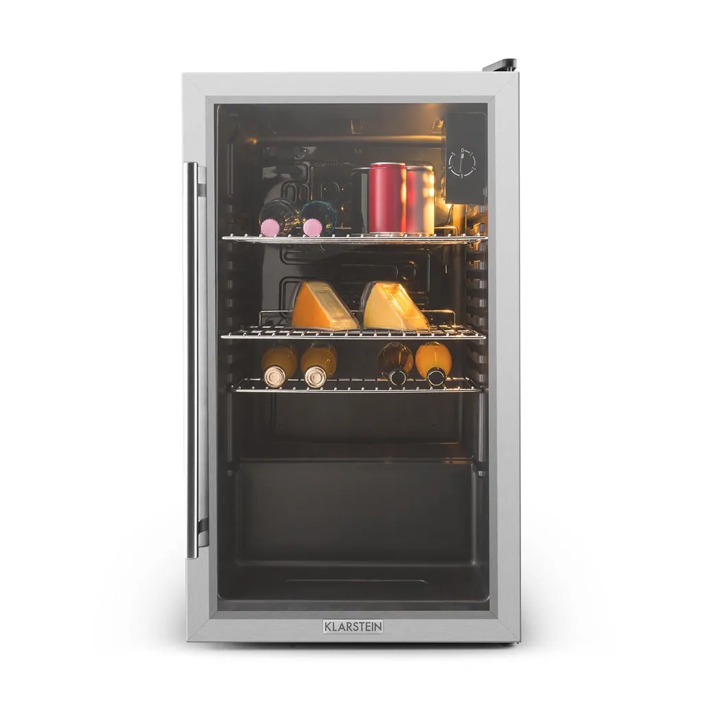 Klarstein Beersafe XXL - Black Edition Getränke-Kühlschrank Mit 80 Liter, Metallgehäuse Mit Doppelt Isolierter Glastür, 5-10 Grad, Niedrige Betriebsgeräusche, Schwarz-silber - Image 2