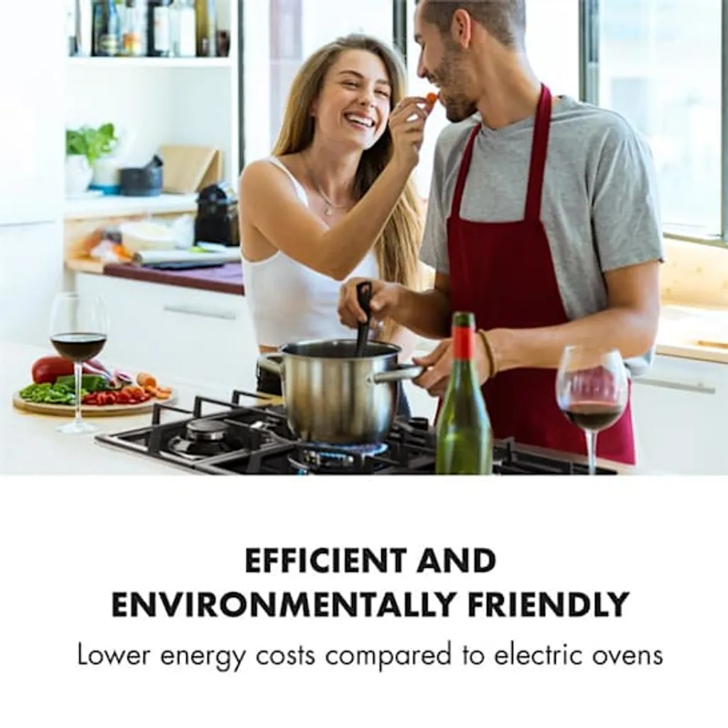 Klarstein Gasherd Einbau-Gaskochfeld - Sabaf-Brenner - Gaskochfeld Für Propan/Erdgas - Gasherd Kochfeld Einbau Gasherd - Glaskeramik - 5-Flammig - Schwarz Einbau Gas Kochfeld Gasherd 5 Platten Kochfelder Herdplatte Kochplatte Einbaukochfeld - Image 2