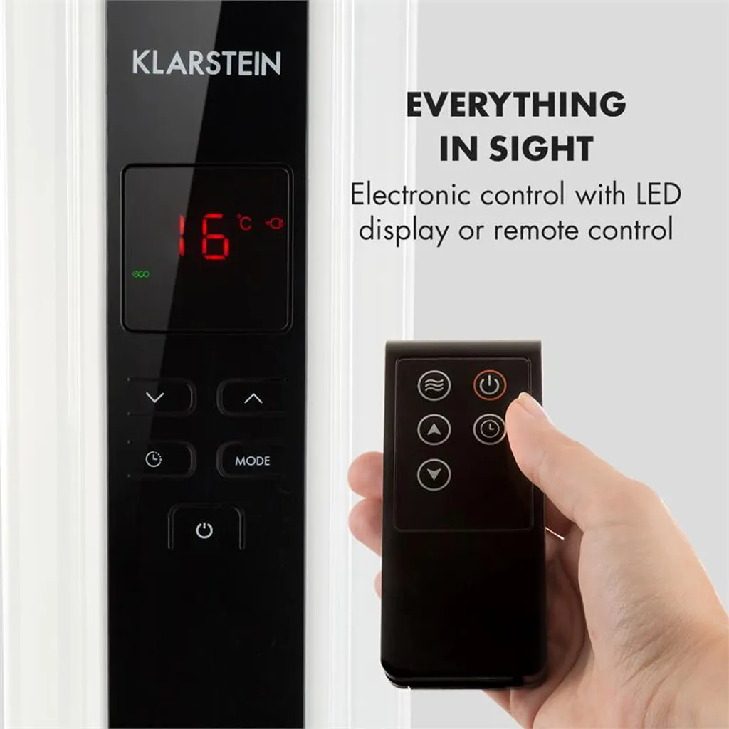 Thermaxx 2500 Ölradiator 2500W 5-35° C 24h-Timer Weiß/schwarz - Image 3