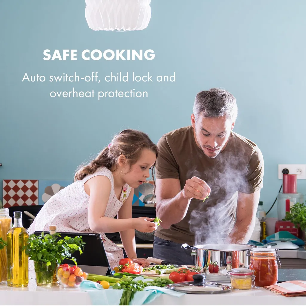 Klarstein Delicatessa Slim Domino Induktionskochfeld ,29 Cm ,Einbau ,autark ,2 Zonen: 3500 Watt ,9 Stufen ,Booster ,Flexzone ,Topferkennung ,Timer ,Glaskeramik ,rahmenlos ,weiß - Image 9